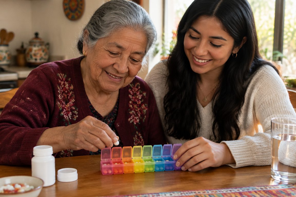Cómo ayudar a los abuelos a organizar sus medicamentos